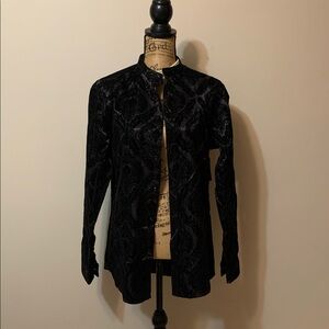 I.N.C. INTERNATIONAL CONCEPTS unisex Flocked black shirt NWT size Small